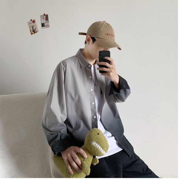 men's shirt 2019 autumn and winter new loose gradient color long-sleeved shirt youth personality fashion trend men's clothing, White;black
men's shirt 2019 autumn and winter new loose gradient color long-sleeved shirt youth personality fashion trend men's clothing, White;black