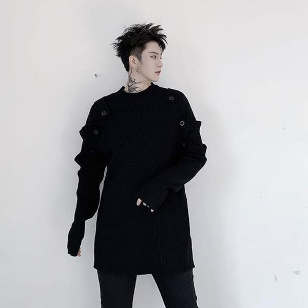2020 spring new men women slim fit button pullovers sweater male japan streetwear fashion hip hop punk gothic knitted sweater, White;black
2020 spring new men women slim fit button pullovers sweater male japan streetwear fashion hip hop punk gothic knitted sweater, White;black