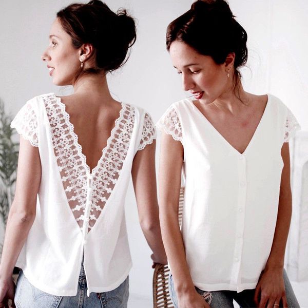 trendy women clothes ruffle sleeveless lace v-neck tanks backless polyester ladies summer vest one pieces, White
trendy women clothes ruffle sleeveless lace v-neck tanks backless polyester ladies summer vest one pieces, White