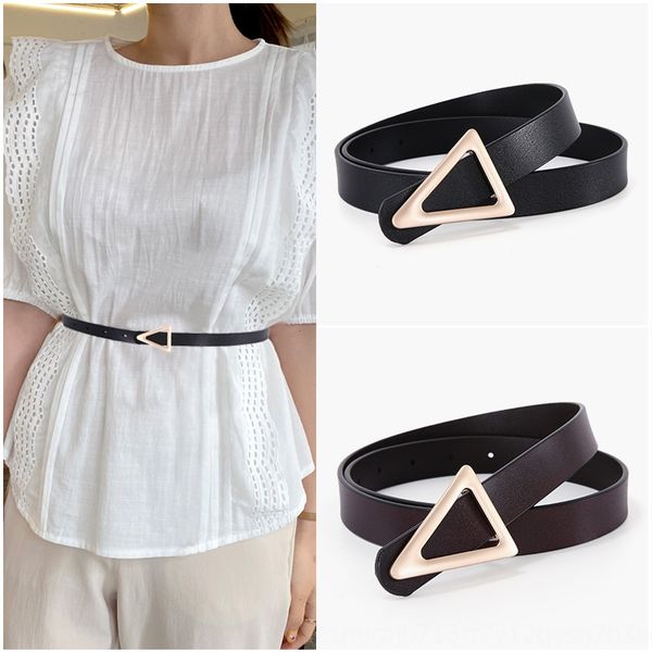 layer cowhide shirt dress triangle buckle thin belt women's suit dress shirt waist trend all-match belt, Black;brown
layer cowhide shirt dress triangle buckle thin belt women's suit dress shirt waist trend all-match belt, Black;brown