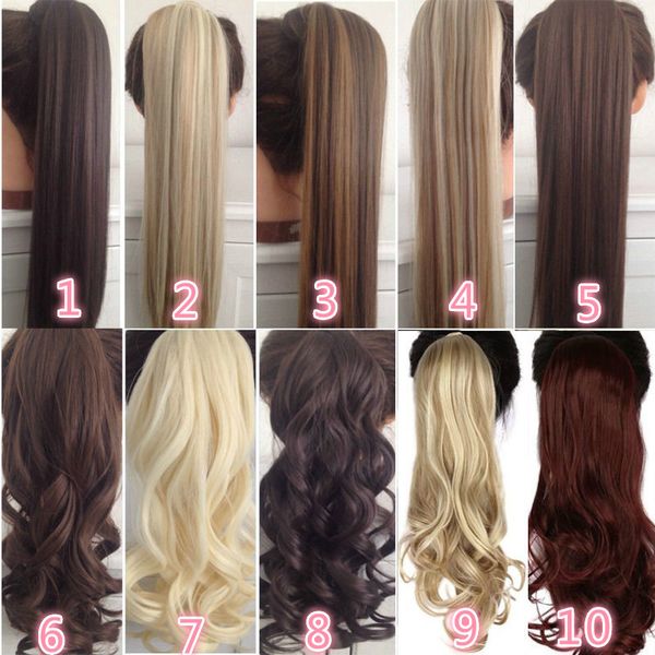 22" long curly cliptail false ponytail hairpiece with hairpins synthetic pony tail hair extension, Black
22" long curly cliptail false ponytail hairpiece with hairpins synthetic pony tail hair extension, Black