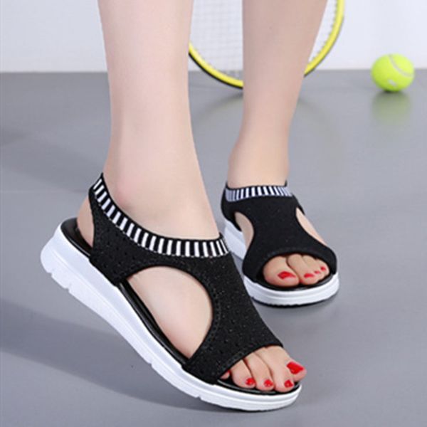 lasiting 2020 sandals women summer wedge women's shoes gladiator open toe casual flat beach shoes plus size 35-45, Black
lasiting 2020 sandals women summer wedge women's shoes gladiator open toe casual flat beach shoes plus size 35-45, Black