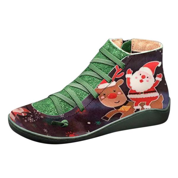 jaycosin women's boots christmas women's casual flat leather retro lace-up boots side zipper round toe shoe shoes woman sport, Black
jaycosin women's boots christmas women's casual flat leather retro lace-up boots side zipper round toe shoe shoes woman sport, Black