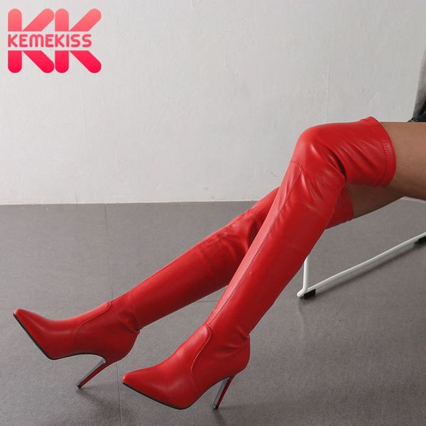 kemekiss super high heel elastic over the knee high boots club dance party shoes women solid color mujer zapatos size 34-43, Black
kemekiss super high heel elastic over the knee high boots club dance party shoes women solid color mujer zapatos size 34-43, Black