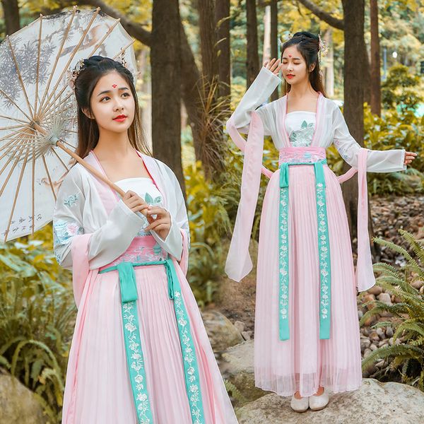 women hanfu traditional costumes tang suit women ancient fairy dress spring festival perform stage wear cosplay clothes dwy1916, Black;red
women hanfu traditional costumes tang suit women ancient fairy dress spring festival perform stage wear cosplay clothes dwy1916, Black;red