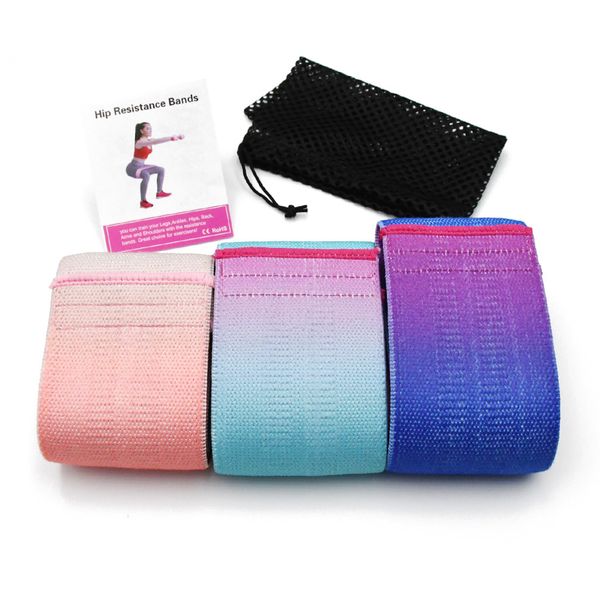 3 pcs yoga tension band resistance band hip squat belt fitness shape hip loop 
3 pcs yoga tension band resistance band hip squat belt fitness shape hip loop