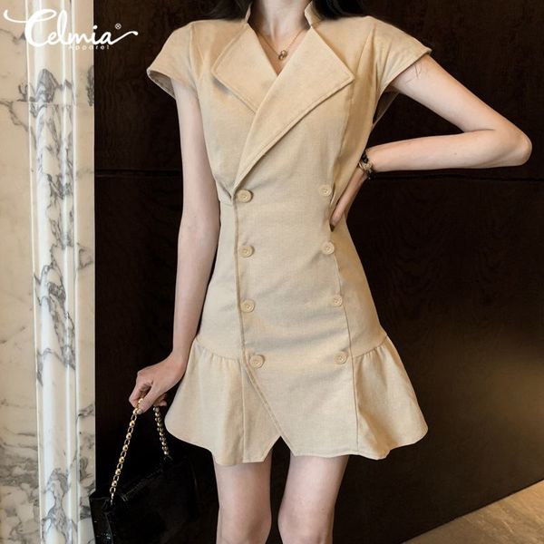5xl celmia korean women summer short sleeve mini dress buttons casual long shirt fashion ruffles office chic sundress, Black;gray
5xl celmia korean women summer short sleeve mini dress buttons casual long shirt fashion ruffles office chic sundress, Black;gray