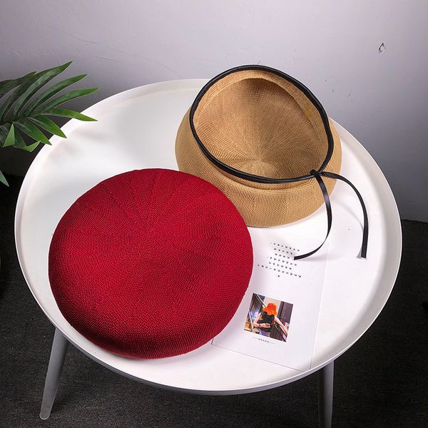 2019 the new style fashion joker straw beret solid color painter cap for women 0384, Blue;gray
2019 the new style fashion joker straw beret solid color painter cap for women 0384, Blue;gray