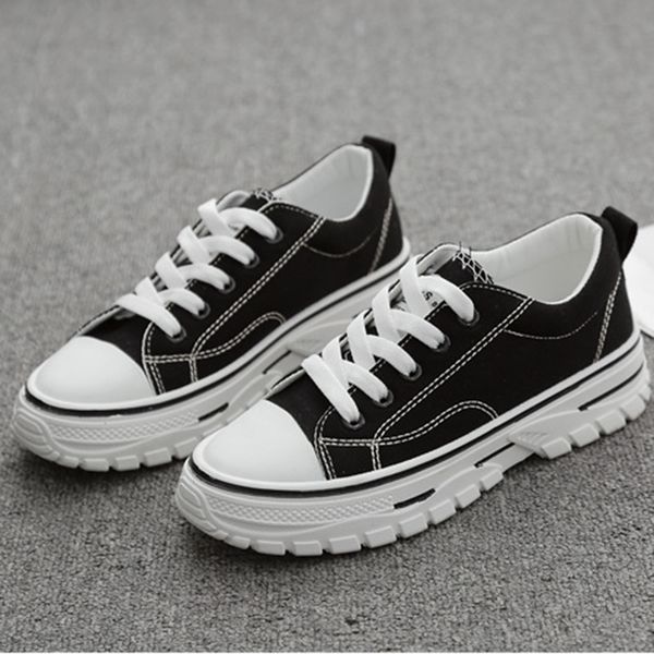 women canvas sneakers student comfortable vulcanize shoes flats casual chaussure lace-up ladies platform small white shoes sy981, Black
women canvas sneakers student comfortable vulcanize shoes flats casual chaussure lace-up ladies platform small white shoes sy981, Black