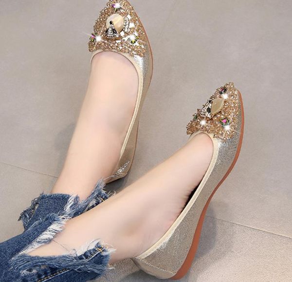 2019 women's shoes in spring and autumn with new style flat bottom pointed end water drill@nm608, Black
2019 women's shoes in spring and autumn with new style flat bottom pointed end water drill@nm608, Black