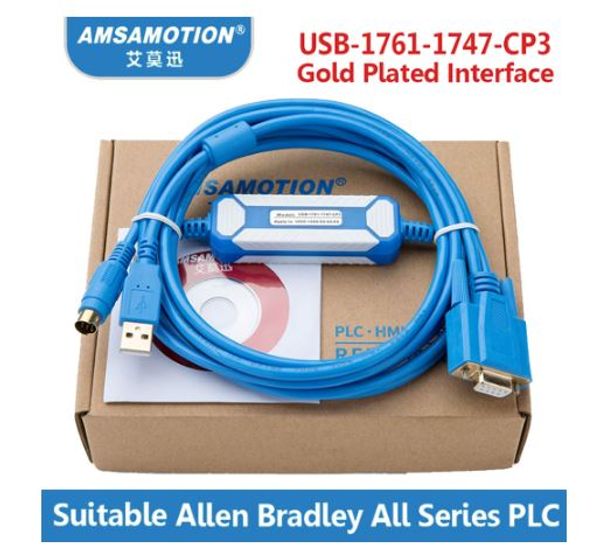 allen bradley plc programming cable usb-1761-1747-cp3 for ab slc 5/03 5/04 5/05 micrologix1000/1200/1500 series support win7/xp 
allen bradley plc programming cable usb-1761-1747-cp3 for ab slc 5/03 5/04 5/05 micrologix1000/1200/1500 series support win7/xp