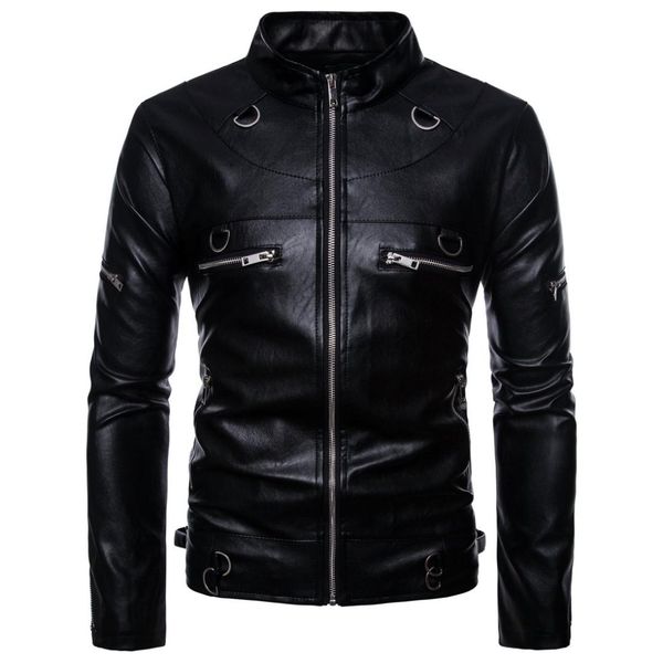 ouma 2018 foreign trade new style men locomotive pull leather coat handsome pu leather jacket b053, Black
ouma 2018 foreign trade new style men locomotive pull leather coat handsome pu leather jacket b053, Black
