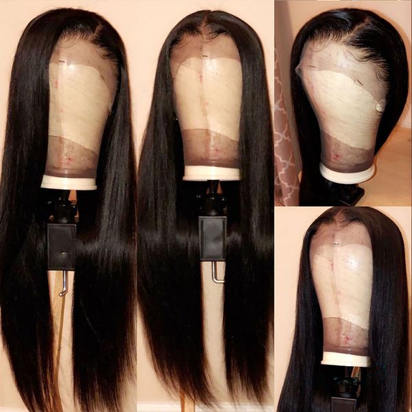 straight pre plucked hairline baby hair 13x4 150% malaysian remy human hair lace front wigs, Black
straight pre plucked hairline baby hair 13x4 150% malaysian remy human hair lace front wigs, Black