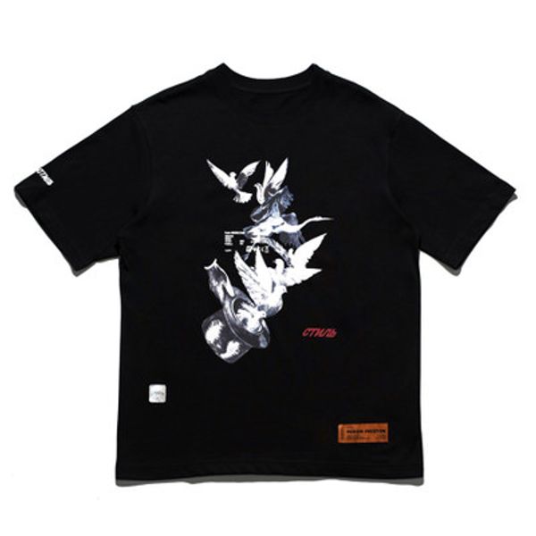 Mens Fashion Brand Black T-Shirts Peace Pigeon Print Cotton Tee High Quality Heron Preston 2019 Summer Loose Tops
Mens Fashion Brand Black T-Shirts Peace Pigeon Print Cotton Tee High Quality Heron Preston 2019 Summer Loose Tops