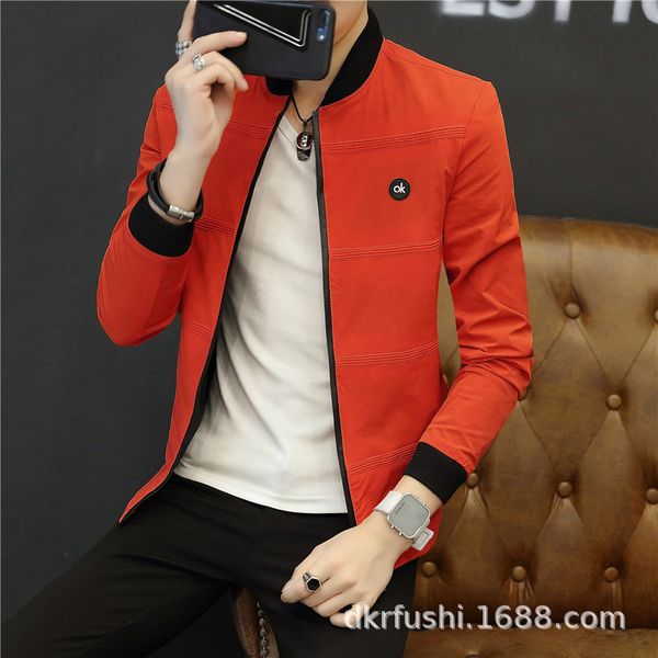 spring and autumn new style men solid color thin jacket young men's baseball uniform autumn clothing casual coat, Black;brown
spring and autumn new style men solid color thin jacket young men's baseball uniform autumn clothing casual coat, Black;brown