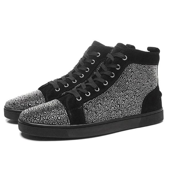 2019 luxury ace designer brand red bottom studded spikes flats shoes men women fashion high cut multicolor party lovers casual shoes cs10, Black
2019 luxury ace designer brand red bottom studded spikes flats shoes men women fashion high cut multicolor party lovers casual shoes cs10, Black