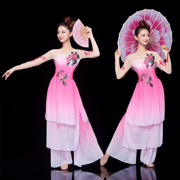 jasmine classical dance costumes female elegant new chinese style national flower fan dance performance clothing, Black;red
jasmine classical dance costumes female elegant new chinese style national flower fan dance performance clothing, Black;red