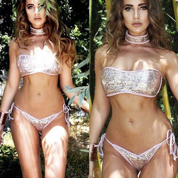 women low waist sequin bikini set bandage halter swimwear swimsuit push-up padded bra bathing suit beachwear biquini
women low waist sequin bikini set bandage halter swimwear swimsuit push-up padded bra bathing suit beachwear biquini