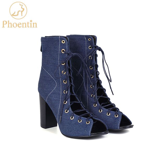 phoentin denim summer boots sandals women 2019 lace up ankle boots peep toe super high heels female shoes back zipper ft610, Black
phoentin denim summer boots sandals women 2019 lace up ankle boots peep toe super high heels female shoes back zipper ft610, Black