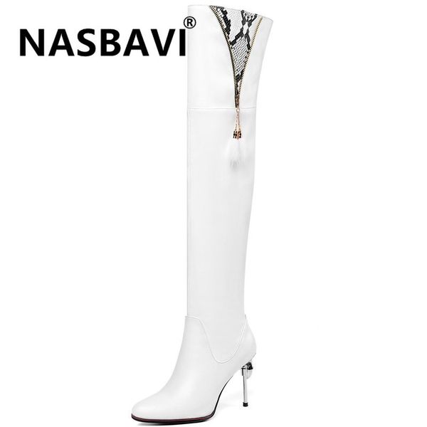 2019 autumn and winter the new women's boots fashion pointed zipper fine heel high heel women's over the knee boots size 34-43, Black
2019 autumn and winter the new women's boots fashion pointed zipper fine heel high heel women's over the knee boots size 34-43, Black