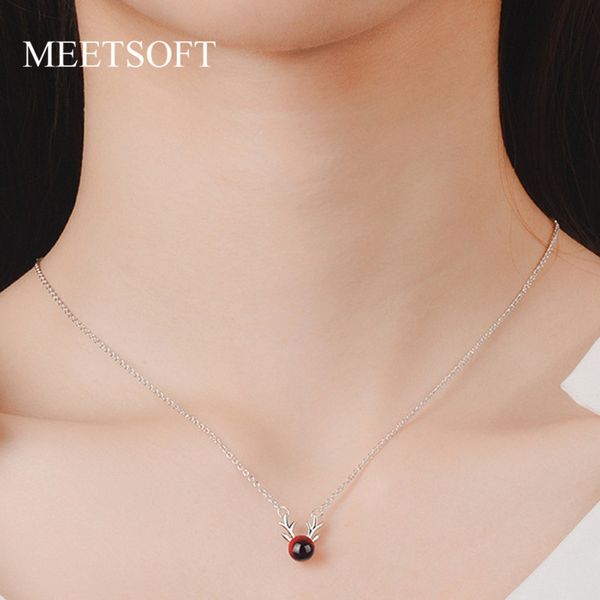 pendant necklaces meetsoft 925 silver necklace minimalist clavicle chain female small red garnet elk antlers jewerly gift
pendant necklaces meetsoft 925 silver necklace minimalist clavicle chain female small red garnet elk antlers jewerly gift