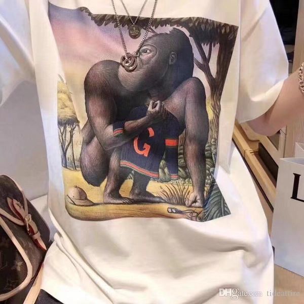 the new style summer menss t shirts black white fashion casual short sleeved lover shirts animal printed womenss designer t shirts and label, White;black
the new style summer menss t shirts black white fashion casual short sleeved lover shirts animal printed womenss designer t shirts and label, White;black