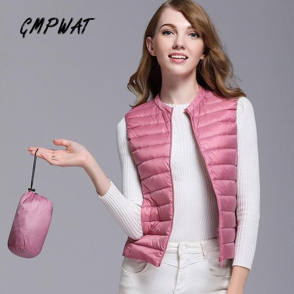 gmpwat new autumn women white duck down vest ultra light down vest jacket winter round collar peter pan slim sleeveless coat, Black
gmpwat new autumn women white duck down vest ultra light down vest jacket winter round collar peter pan slim sleeveless coat, Black