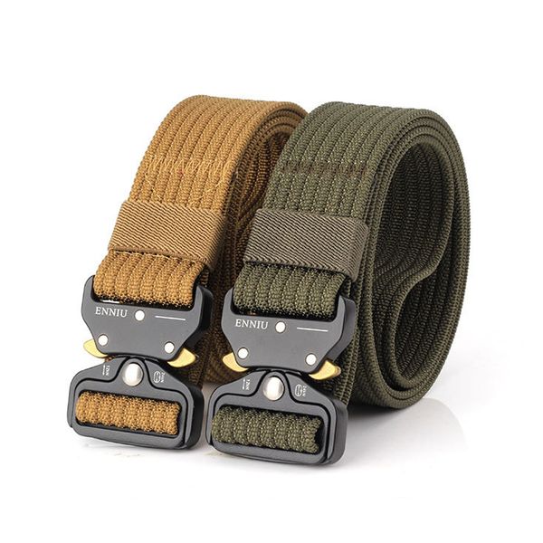 125cm tactical belt nylon army waist belt with metal buckle adjustable heavy duty training waist hunting accessory, Black;gray
125cm tactical belt nylon army waist belt with metal buckle adjustable heavy duty training waist hunting accessory, Black;gray