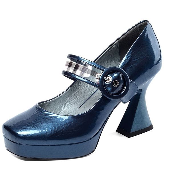 buckle genuine leather new fashion high heels casual girl high thick heel shoes women platform shoes, Black
buckle genuine leather new fashion high heels casual girl high thick heel shoes women platform shoes, Black