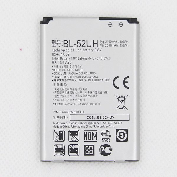 2100mah bl-52uh mobile phone battery for internal replacement of l65 d285 d320 vs876 bl52uh
2100mah bl-52uh mobile phone battery for internal replacement of l65 d285 d320 vs876 bl52uh