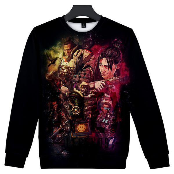 2019 spring new apex legends long-sleeved sweatshirt for men women round neck pullover sweatshirt 3d printing theme clothing, Black
2019 spring new apex legends long-sleeved sweatshirt for men women round neck pullover sweatshirt 3d printing theme clothing, Black