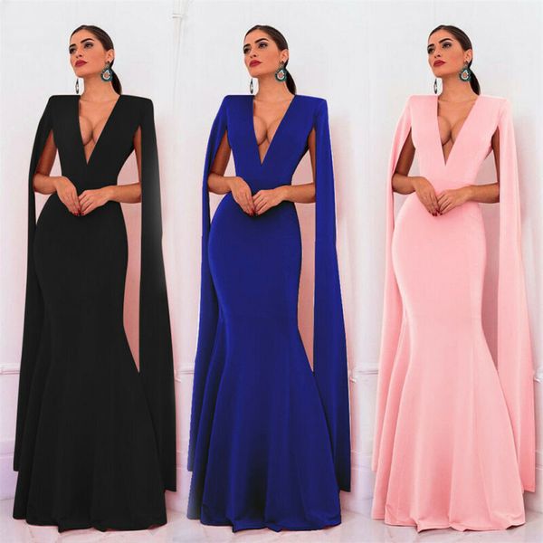 2019 women solid color evening party dress formal dresses party dress elegant long sleeve backless deep v-neck dresses vestidos, Black;gray
2019 women solid color evening party dress formal dresses party dress elegant long sleeve backless deep v-neck dresses vestidos, Black;gray