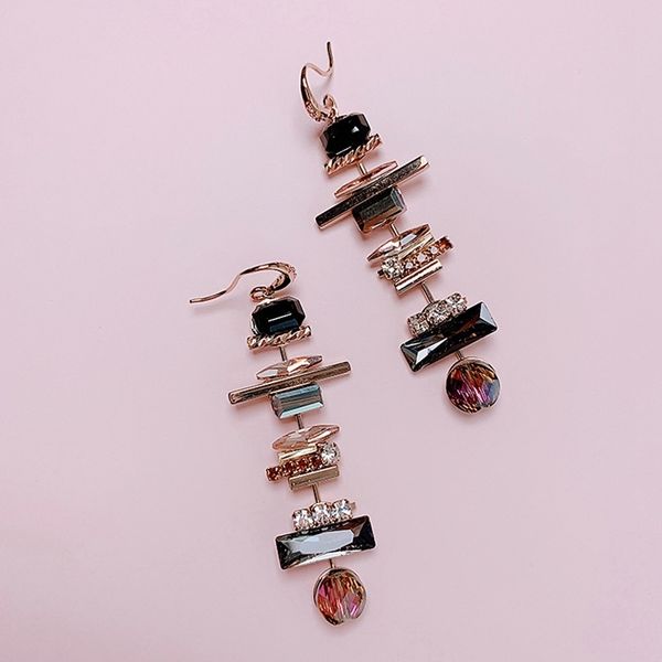 mengjiqiao new elegant geometric crystal long drop earrings for women students fashion pendientes party jewelry gifts, Silver
mengjiqiao new elegant geometric crystal long drop earrings for women students fashion pendientes party jewelry gifts, Silver