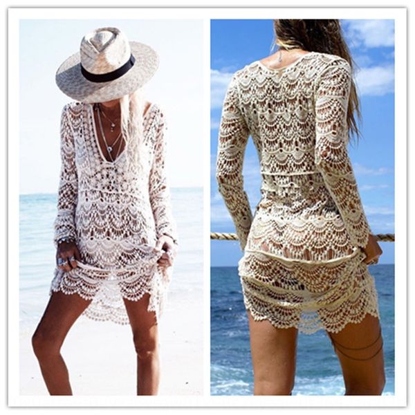 knitted hollowed-out embroidered bikini beach skirt holiday long skirt bikini blouse beach sunscreen shirt, White;black
knitted hollowed-out embroidered bikini beach skirt holiday long skirt bikini blouse beach sunscreen shirt, White;black