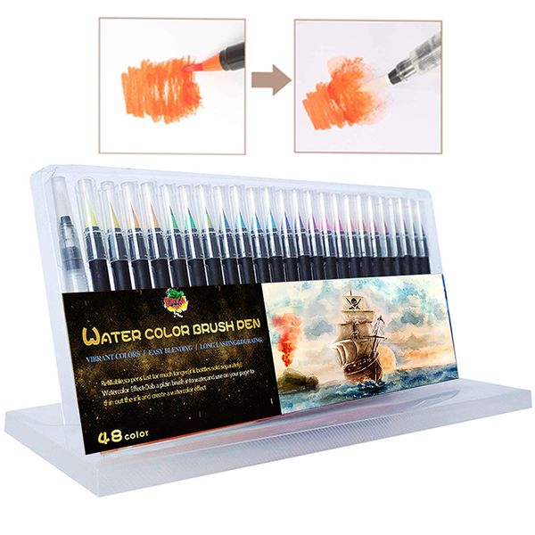 72 color soft brush tip marker calligraphy coloring drawing watercolor brush pen 
72 color soft brush tip marker calligraphy coloring drawing watercolor brush pen