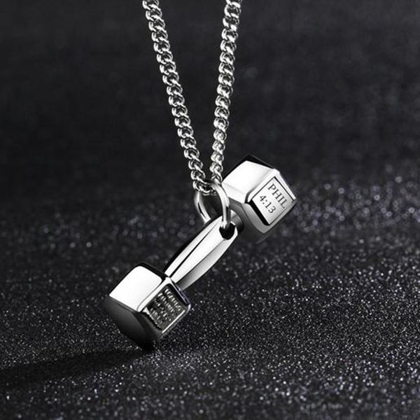 new arrival four colors dumbbell pendant fitness necklace for women men bodybuilding gym barbell necklaces fitness jewelry gifts, Silver
new arrival four colors dumbbell pendant fitness necklace for women men bodybuilding gym barbell necklaces fitness jewelry gifts, Silver