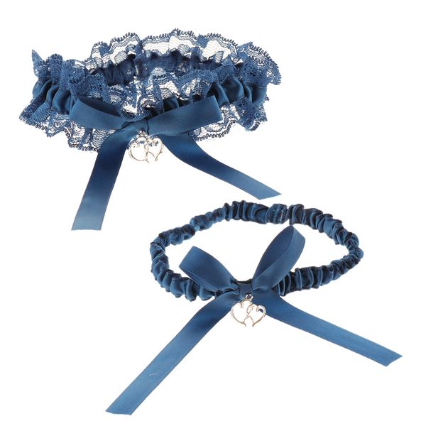 pack of 2 elegant wedding bridal bowknot love heart pendant lace garter throwaway toss leg ring blue, Black;white
pack of 2 elegant wedding bridal bowknot love heart pendant lace garter throwaway toss leg ring blue, Black;white