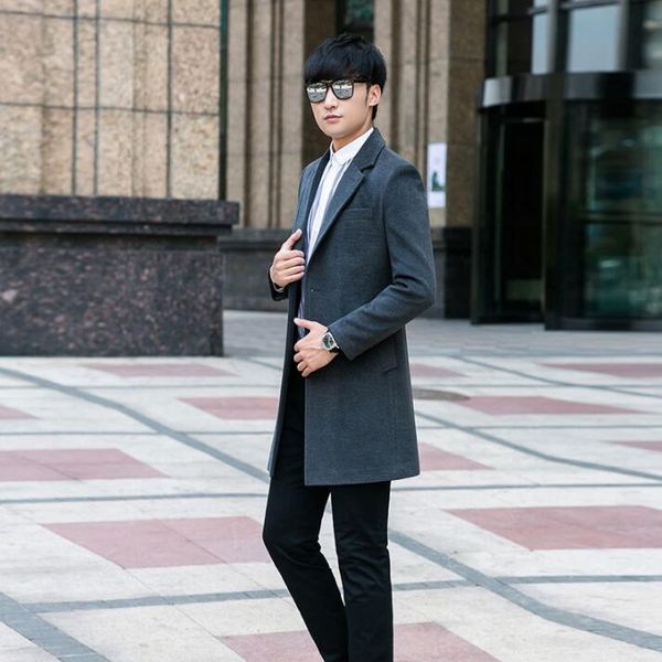 grey casual woolen coat men suits trench coats long sleeves overcoat mens cashmere coat casaco masculino inverno erkek england, Black
grey casual woolen coat men suits trench coats long sleeves overcoat mens cashmere coat casaco masculino inverno erkek england, Black