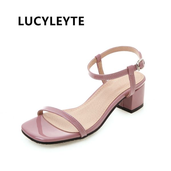 2019 summer open toe women's sandals feet bare buckle square head patent leather shoes rubber soles with women's sandals y200702, Black
2019 summer open toe women's sandals feet bare buckle square head patent leather shoes rubber soles with women's sandals y200702, Black