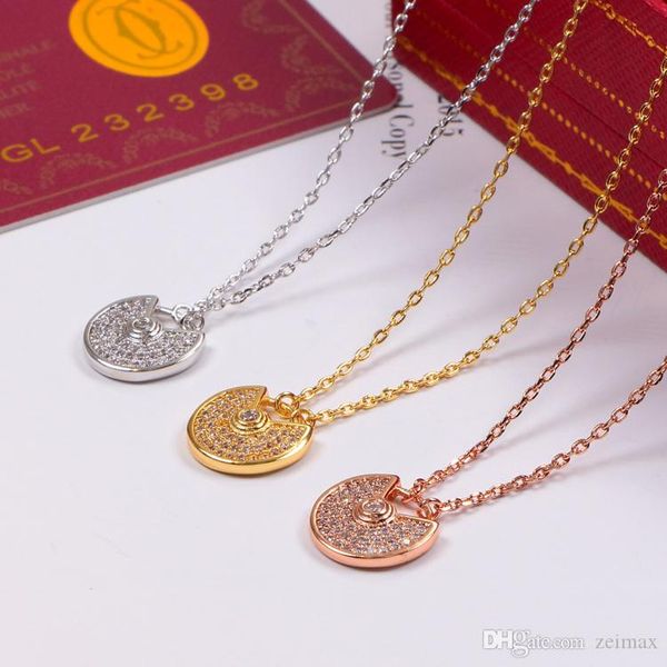 circle pendant with full cz diamond rose gold silver color necklace for women vintage collar costume jewelry with original box set
circle pendant with full cz diamond rose gold silver color necklace for women vintage collar costume jewelry with original box set
