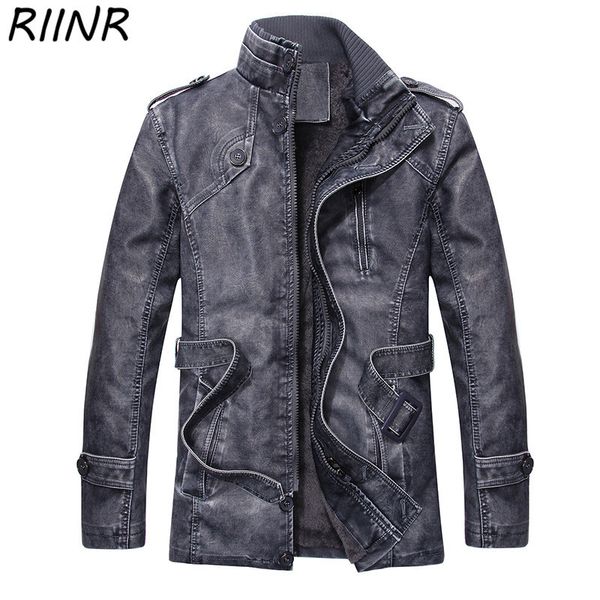 riinr new solid color winter men's pu jacket stand collar zipper thick warm long jackets man casual jacket male coat size l-4xl, Black
riinr new solid color winter men's pu jacket stand collar zipper thick warm long jackets man casual jacket male coat size l-4xl, Black