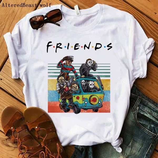 summer fashion harajuku friends halloween horror t shirt female friends tv show women casual short sleeve vogue t shirt 2020, White
summer fashion harajuku friends halloween horror t shirt female friends tv show women casual short sleeve vogue t shirt 2020, White