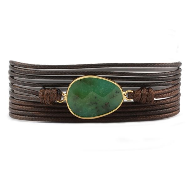 dropshipping wrap bracelets natural stones charm 5 times friendship bracelet boho bracelet homme green australian jades bracelet, Golden;silver
dropshipping wrap bracelets natural stones charm 5 times friendship bracelet boho bracelet homme green australian jades bracelet, Golden;silver