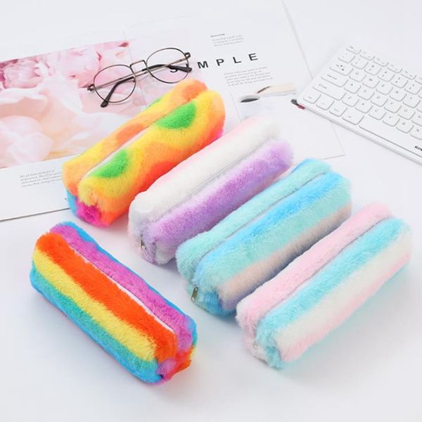 cute rainbow plush pencil case school pencil cases bag stationery pencilcase kawaii pencil case for girls school supplies tools
cute rainbow plush pencil case school pencil cases bag stationery pencilcase kawaii pencil case for girls school supplies tools