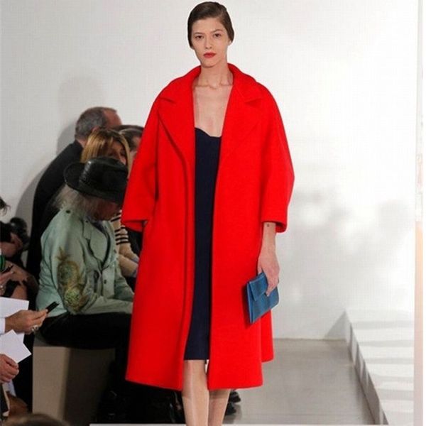 2017 autumn winter women runway solid cocoon shape overcoat imitated cashmere woolen outerwear thicken loose long coat xs, Black
2017 autumn winter women runway solid cocoon shape overcoat imitated cashmere woolen outerwear thicken loose long coat xs, Black