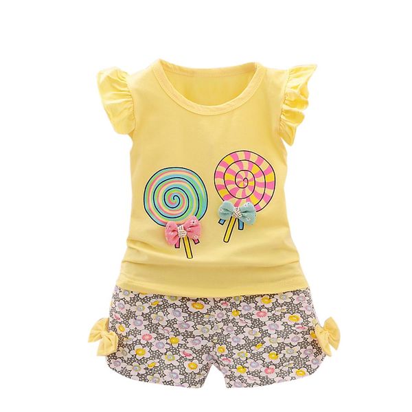 Girls Printing Suit Baby Clothes T-shirt Tops+Shorts Pants 2pcs Set Bowknot Cute Kid Girl 0 to 4 Years, Yellow
Girls Printing Suit Baby Clothes T-shirt Tops+Shorts Pants 2pcs Set Bowknot Cute Kid Girl 0 to 4 Years, Yellow