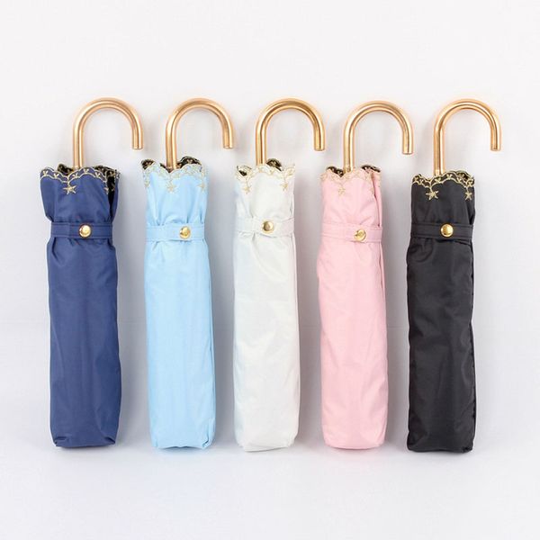 gold curved handle umbrella embroidery star rainy umbrellas for women uv folding windproof umbrellas
gold curved handle umbrella embroidery star rainy umbrellas for women uv folding windproof umbrellas