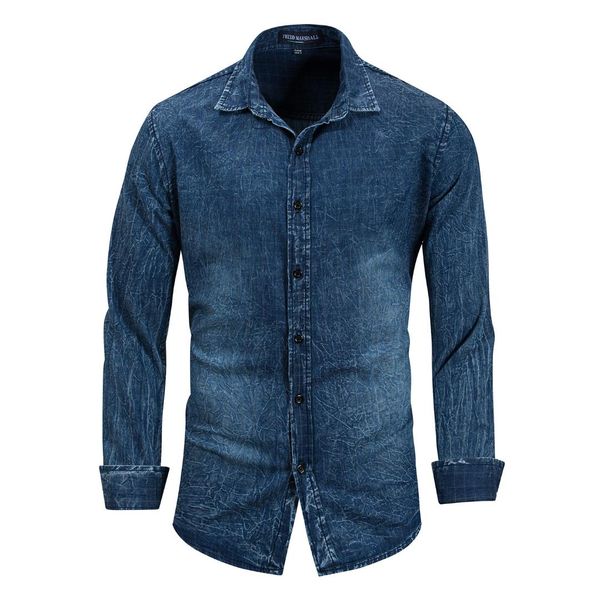 europe and the united states men long sleeve cotton denim shirt nostalgic army shirt turn-down collar full casual shirts, White;black
europe and the united states men long sleeve cotton denim shirt nostalgic army shirt turn-down collar full casual shirts, White;black
