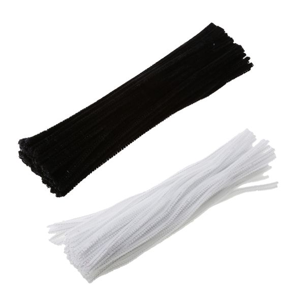 100 pieces chenille stems pipe cleaners diy shilly-stick twist rod white & black
100 pieces chenille stems pipe cleaners diy shilly-stick twist rod white & black