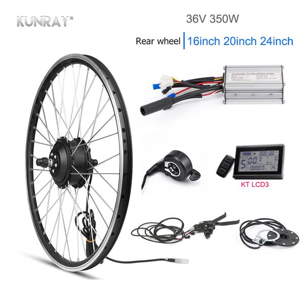 kunray 36v 350w electric bicycle conversion kit 16" 20" 24" rear motor wheel brushless gear hub motor kt bldc controller led
kunray 36v 350w electric bicycle conversion kit 16" 20" 24" rear motor wheel brushless gear hub motor kt bldc controller led
